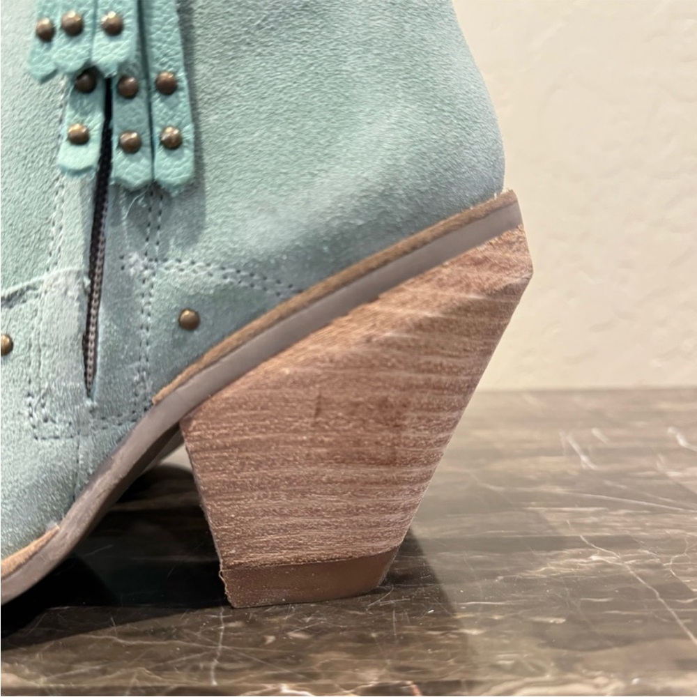 NEW Dingo Classy N Sassy Studded Suede Leather Western Booties - Picture 3 of 6